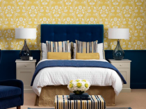 Оформление спальни в желтых тонах, выбор обоев и штор, а также фото примеры красивых дизайнов спален в персиковых тонах, примеры сочетания желтого с другими цветами